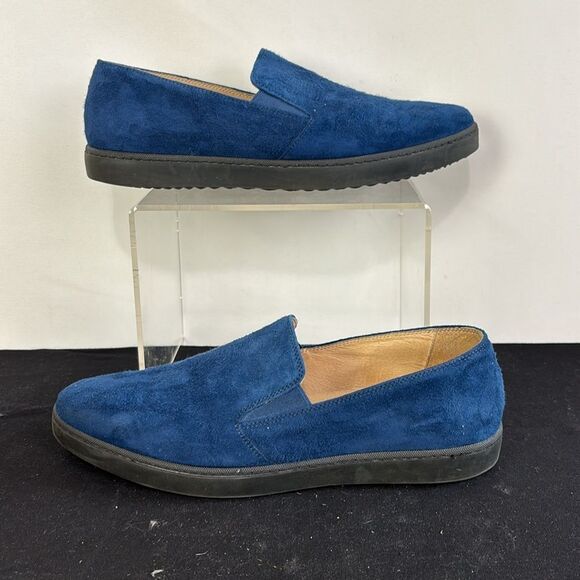 Fs/Ny Blue Suede Slip Ons - Picture 2 of 8